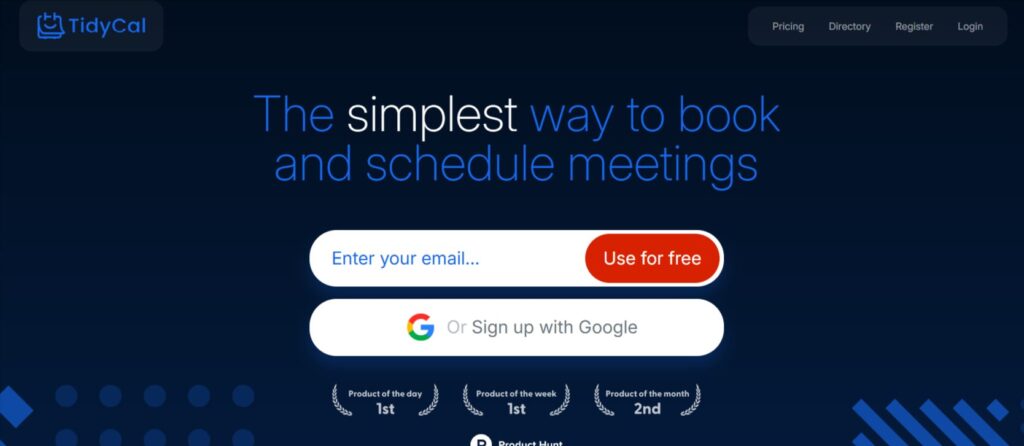 TidyCal ako automatizovaný rezervačný systém s bezplatnou registráciou cez e-mail alebo Google